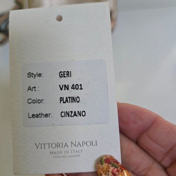 Vittoria Napoli NWOT Geri Platino Cinzano Leather Mini Convertible Mini Bag - Picture 7 of 10